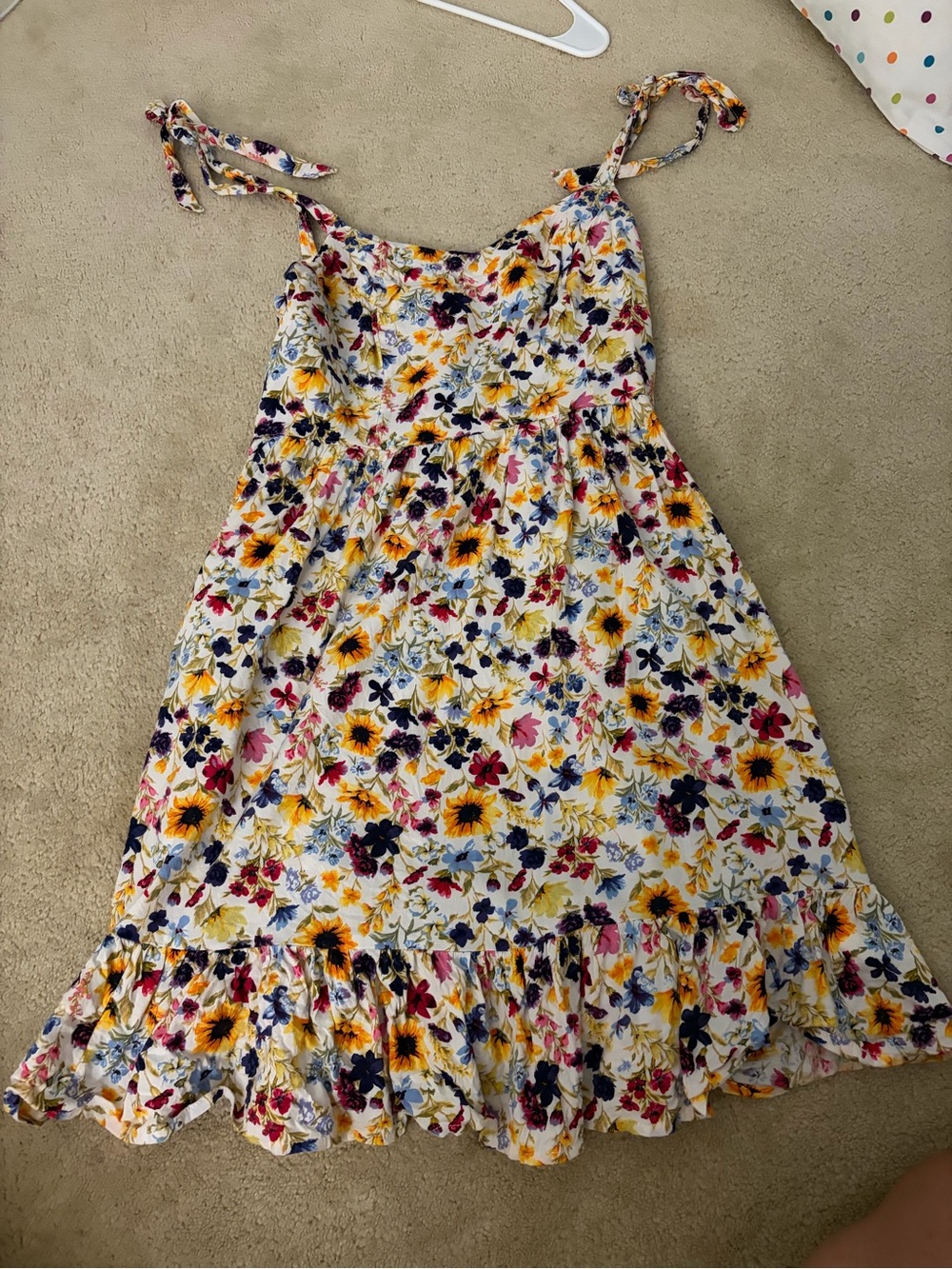Old Navy Yellow Multi Floral Tie-Shoulder Sundress